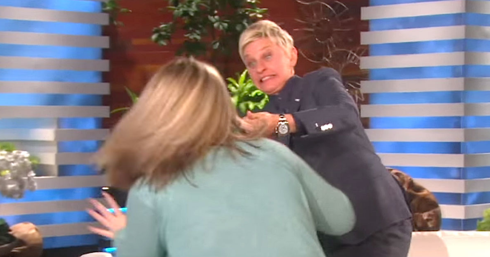 Ellen’s Guest FLIPS In Front Of Live Audience When She Looks Behind Her